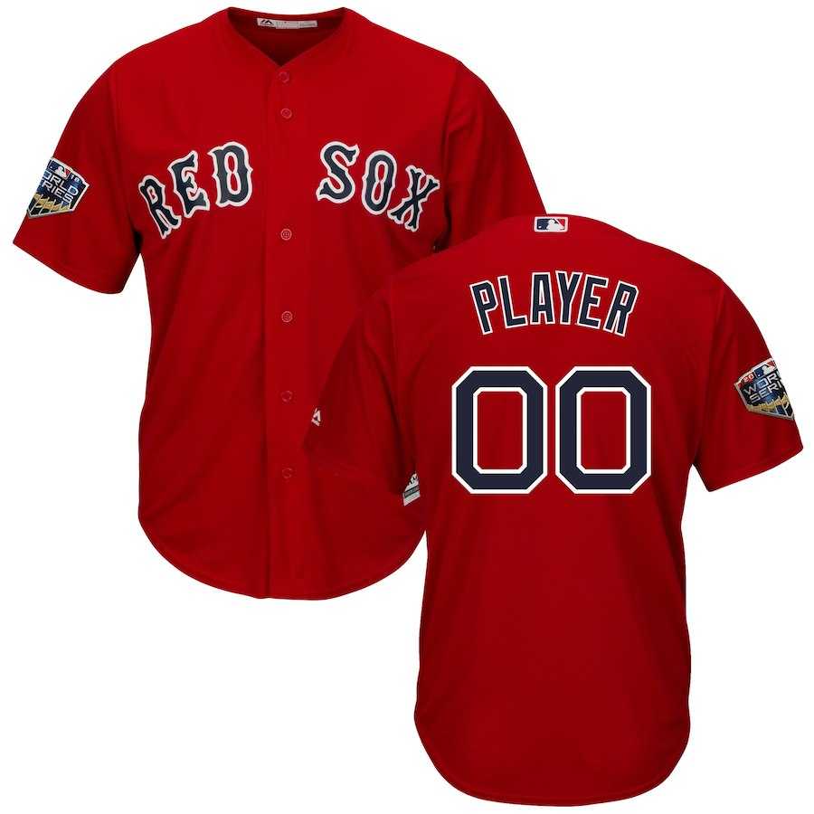 Red Sox Scarlet Men's 2018 World Series Cool Base Customized Jersey,We sell and wholesale Red Sox Scarlet Men's 2018 World Series Cool Base Customized Jersey on line form chian!